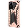 Mobigear Armor Stand Xiaomi Redmi Note 11T Hoesje Hardcase Backcover Shockproof met Standaard - Roségoud