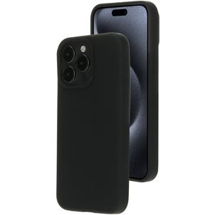 Mobiparts iPhone 15 Pro Max Siliconen MagSafe Hoesje Backcover - Zwart
