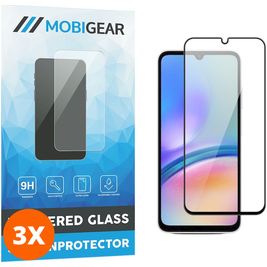 Mobigear Premium Samsung Galaxy A05s Glazen Screenprotector - Case Friendly - Zwart (3-Pack)