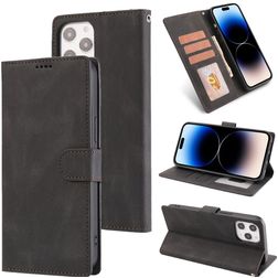 Mobigear Wallet iPhone 14 Pro Max Hoesje Bookcase Portemonnee - Zwart