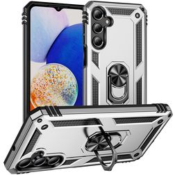 Mobigear Armor ring Samsung Galaxy A16 Hoesje Hardcase Backcover Shockproof met Ringhouder - Zilver