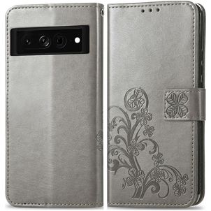 Mobigear Clover Google Pixel 7 Hoesje Bookcase Portemonnee - Grijs