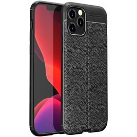 Mobigear Luxury iPhone 12 Pro Hoesje Flexibel TPU Backcover - Zwart