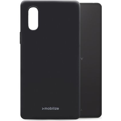 Mobilize Rubber Gelly Sony Xperia 10 IV Hoesje Flexibel TPU Backcover - Matt Black