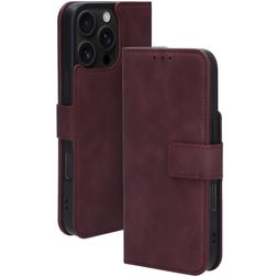 Mobiparts Classic Wallet MagSafe iPhone 16 Pro Max MagSafe Hoesje Bookcase Portemonnee - Velvet Red
