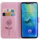 Mobigear Roses Huawei Mate 20 Pro Hoesje Bookcase Portemonnee - Roségoud