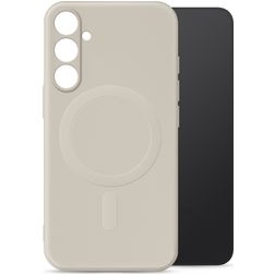 My Style Protective Flex Samsung Galaxy S24 MagSafe Hoesje Flexibel TPU Backcover - Antique White