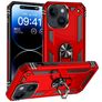 Mobigear Armor Ring iPhone 15 Hoesje Hardcase Backcover Shockproof met Ringhouder - Rood