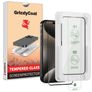 GrizzlyCoat AlignPro iPhone 15 Pro Max Glazen Screenprotector - Case Friendly + Installatie Frame - Zwart
