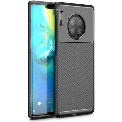 Mobigear Racing Huawei Mate 30 Pro Hoesje Flexibel TPU Backcover - Zwart