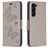 Mobigear Butterfly Samsung Galaxy S24 Plus Hoesje Bookcase Portemonnee - Grijs