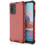 Mobigear Honeycomb Xiaomi Redmi Note 10 4G Hoesje Hardcase Backcover Shockproof - Rood