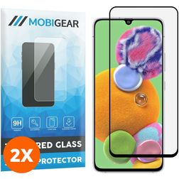 Mobigear Premium Samsung Galaxy A90 Glazen Screenprotector - Case Friendly - Zwart (2-Pack)