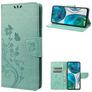 Mobigear Flowers Motorola Moto G52 Hoesje Bookcase Portemonnee - Groen