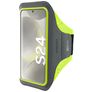 Mobiparts Comfort Fit Telefoonhouder Hardlopen Samsung Galaxy S24 Sport Hoesje Neopreen Sportarmband - Neon Green