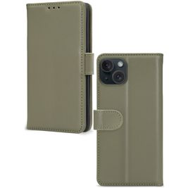 Mobilize Premium Gelly Wallet iPhone 15 Hoesje Bookcase Portemonnee - Groen