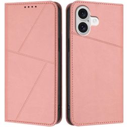 Mobigear Frosted Flip iPhone 17 Hoesje Bookcase Portemonnee - Roze