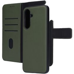 Mobiparts Samsung Galaxy A36 Hoesje Echt Leer Uitneembare 2in1 Bookcase Portemonnee - Groen