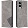 Mobigear Rhombus Slim Samsung Galaxy S25 Edge Hoesje Bookcase - Grijs
