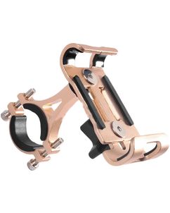 Mobigear Alloy Fixing Telefoonhouder Fiets / Motor Fietsstuur Bevestiging Klem Universeel - Goud