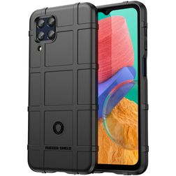 Mobigear Rugged Shield Samsung Galaxy M33 Hoesje Flexibel TPU Backcover Shockproof - Zwart