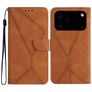 Mobigear Stitch iPhone 17 Pro Hoesje Bookcase Portemonnee - Bruin