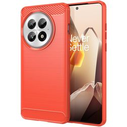 Mobigear Brushed Slim OnePlus 13 Hoesje Flexibel TPU Backcover - Rood