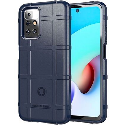 Mobigear Rugged Shield Xiaomi Redmi 10 4G Hoesje Flexibel TPU Backcover Shockproof - Blauw