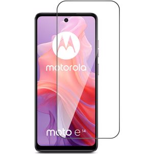 Mobigear Premium Motorola Moto E14 Glazen Screenprotector - Case Friendly - Zwart