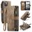 Caseme C30 iPhone 14 Hoesje Bookcase Portemonnee - Bruin