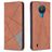 Mobigear Rhombus Slim Nokia 1.4 Hoesje Bookcase - Cognac