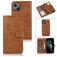 Mobigear Wallet iPhone 15 Plus Hoesje Uitneembare 2in1 Bookcase Portemonnee - Bruin