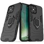 Mobigear Armor Ring iPhone 12 Pro Hoesje Hardcase Backcover Shockproof met Ringhouder - Zwart