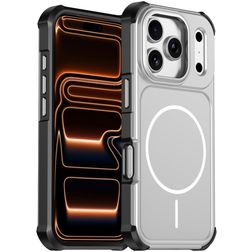 Mobigear Airbag Shockproof iPhone 17 Pro Max MagSafe Hoesje Hardcase Backcover Shockproof - Zilver