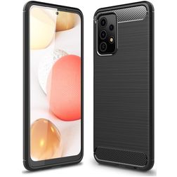 Mobigear Brushed Slim Samsung Galaxy A52 Hoesje Flexibel TPU Backcover - Zwart