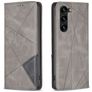 Mobigear Rhombus Slim Samsung Galaxy S23 Plus Hoesje Bookcase - Grijs