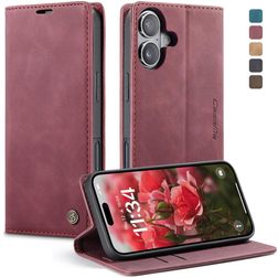 CaseMe 013 iPhone 17 Hoesje Bookcase Portemonnee - Rood