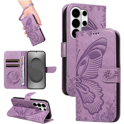 Mobigear Butterfly Samsung Galaxy S26 Ultra Hoesje Bookcase Portemonnee - Paars