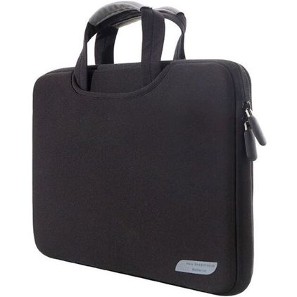 Mobigear Neon Neopreen Laptop Aktetas 15 - 16 inch Laptoptas + Handvat - Zwart