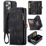Caseme 008 iPhone 16 Pro Max Hoesje Uitneembare 2in1 Bookcase Portemonnee - Zwart