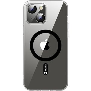 Valenta Doorzichtig iPhone 14 Plus MagSafe Hoesje Gehard Glas Backcover - Transparant