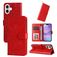 Mobigear Sunflower iPhone 17 Hoesje Bookcase Portemonnee - Rood