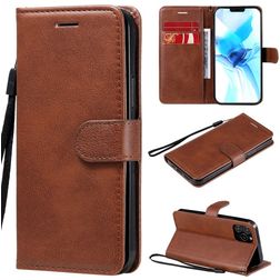 Mobigear Premium iPhone 12 Hoesje Bookcase Portemonnee - Bruin
