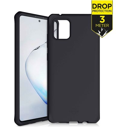ITSkins SpectrumSolid Samsung Galaxy Note 10 Lite Hoesje Flexibel TPU Backcover Shockproof - Plain Black
