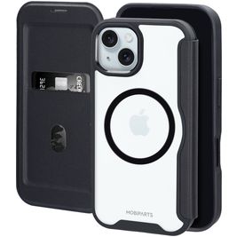 Mobiparts Shield Line iPhone 15 MagSafe Hoesje Bookcase - Zwart