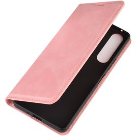 Mobigear Retro Slim Sony Xperia 10 II Hoesje Bookcase Portemonnee - Roze