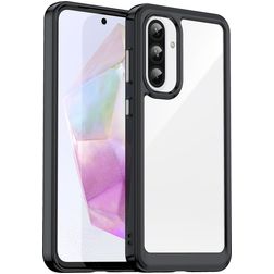 Mobigear Crystal Samsung Galaxy A36 Hoesje Hardcase Backcover - Zwart