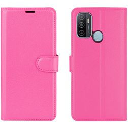 Mobigear Classic OPPO A53s Hoesje Bookcase Portemonnee - Magenta