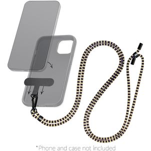 Mobilize Lanyard Universeel Verstelbaar Telefoonkoord - Bruin / Blauw