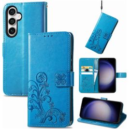 Mobigear Clover Samsung Galaxy S23 FE Hoesje Bookcase Portemonnee - Blauw